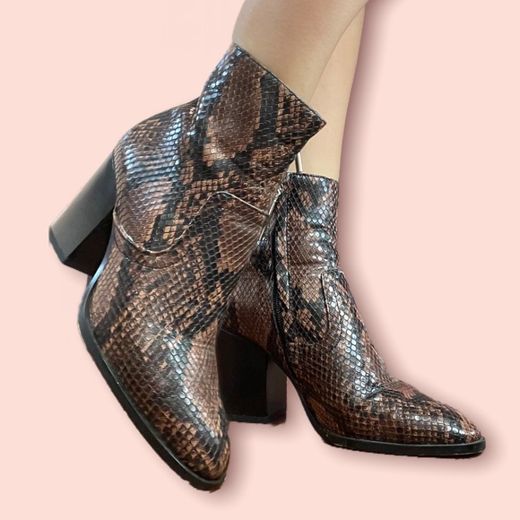 Zara Shoes - Snakeprint Booties | ZARA